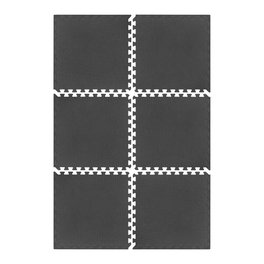 Tappetino per attrezzi e allenamento in palestra 180x120 cm, materiale EVA, puzzle 6 pezzi, REBEL ACTIVE