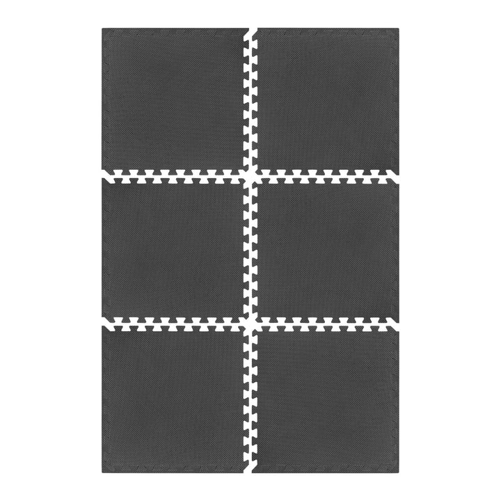 Tappetino per attrezzi e allenamento in palestra 180x120 cm, materiale EVA, puzzle 6 pezzi, REBEL ACTIVE