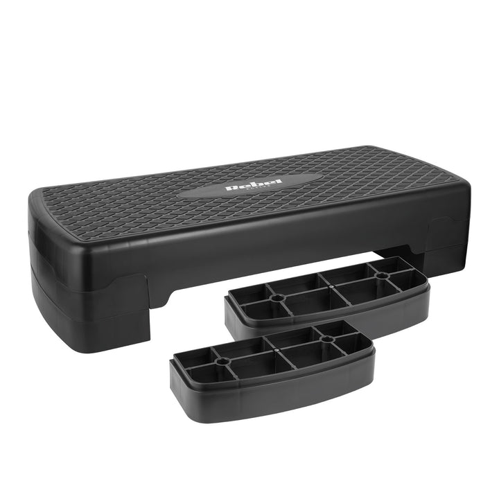 Step per aerobica e fitness Rebel Active, 3 gradini, 68 cm, nero, RBA-3227-BK