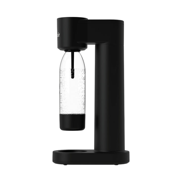 Saturatore Dafi Push Air, colore nero, in dotazione 2 bottiglie da 0,7 L e una bombola di CO₂