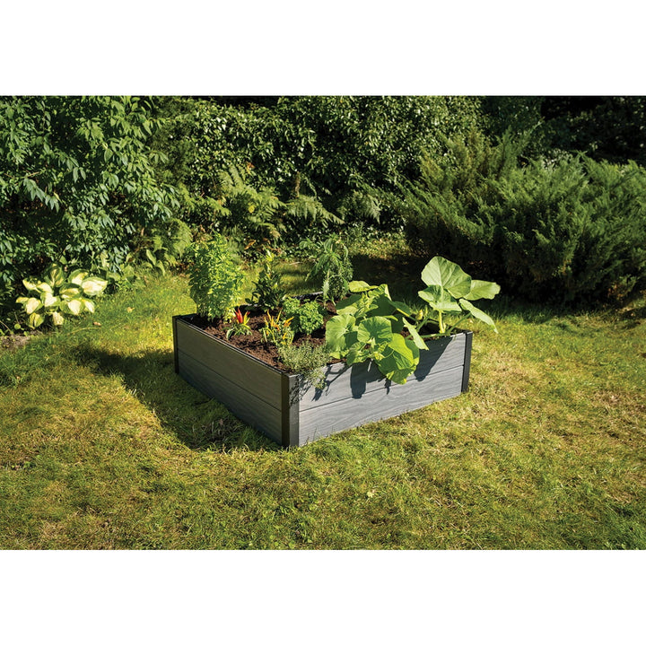 Bordo per giardino Keter Maple, plastica, colore grigio, dimensioni 106x106x32 cm, resistente alle intemperie, 249298