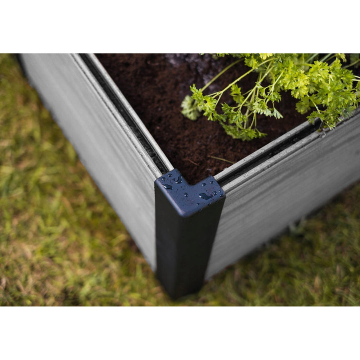 Bordo per giardino Keter Maple, plastica, colore grigio, dimensioni 106x106x32 cm, resistente alle intemperie, 249298