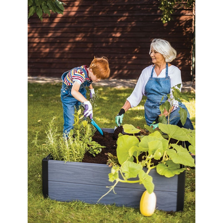 Bordo per giardino Keter Maple, plastica, colore grigio, dimensioni 106x106x32 cm, resistente alle intemperie, 249298