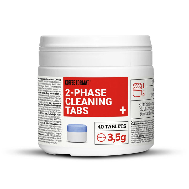 Pastiglie per la pulizia della macchina da caffè, 2-phase Cleaning TABS+ 40 x 3,5 g Coffee Format