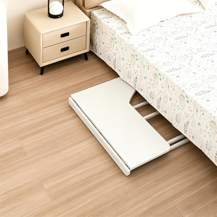 Scrivania pieghevole Maclean, bianca, mobile, 100x65 cm, max. 50 kg, angolare, a forma di L, MC-1250 L/W
