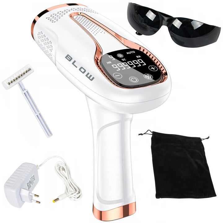 Epilatore IPL Blow, funzione Ice Cool, 9 livelli di potenza, filtro UV integrato, modalità flash automatico, efficacia a lungo termine, 44-480#