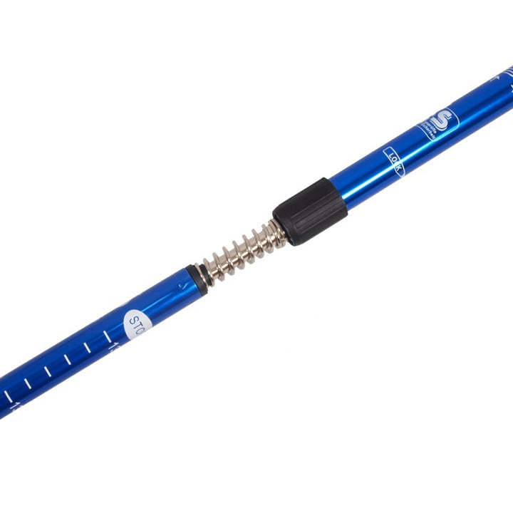 Bastoncini da nordic walking in alluminio telescopici da 65-135 cm, blu, 2 paia