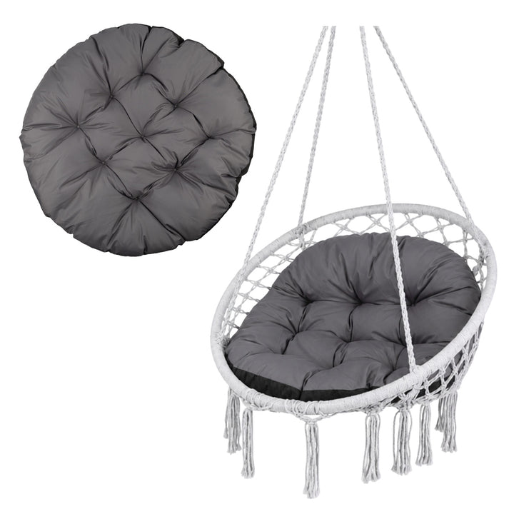 Cuscino GreenBlue, grigio, da giardino, a nido di cicogna, 110 cm, GB243 GR