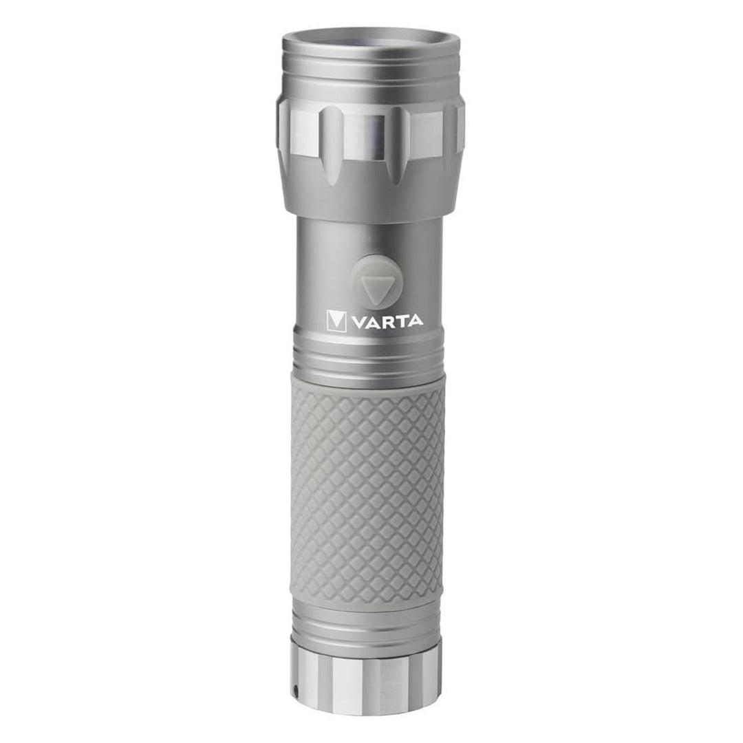 Torcia portatile UV a LED 15638 in alluminio, lunghezza d'onda UV 395-400 nm, tecnologia Multi LED + batterie Varta incluse