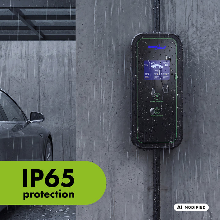 Caricabatterie per veicoli elettrici (EV) / ibridi plug-in (PHEV) GreenBlue, portatile, tipo 2, lunghezza cavo 6,8 m, IP65, 11 kW, 220-380 V CA 50/60 Hz, 16 A, trifase, GB1100