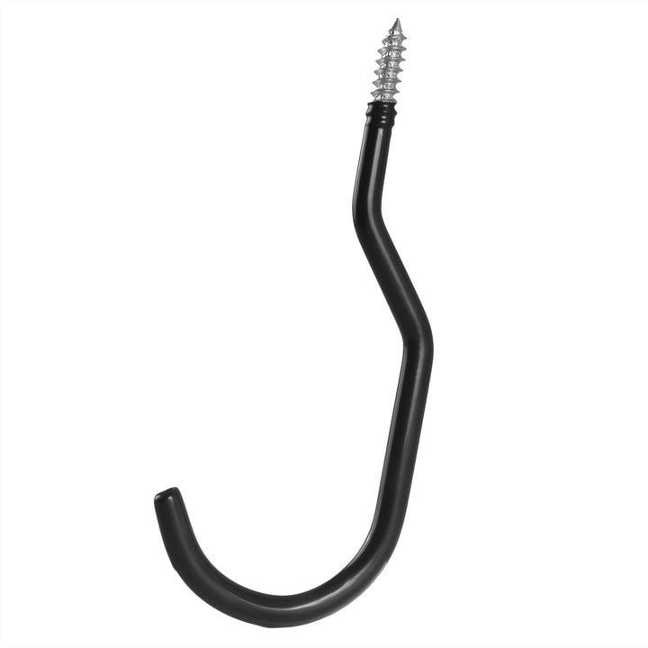 Set di 4 ganci da soffitto Maclean, per scala, bicicletta, tubo da giardino, in acciaio, carico massimo 10 kg per gancio, MC-485