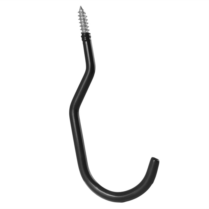 Set di 4 ganci da soffitto Maclean, per scala, bicicletta, tubo da giardino, in acciaio, carico massimo 10 kg per gancio, MC-485