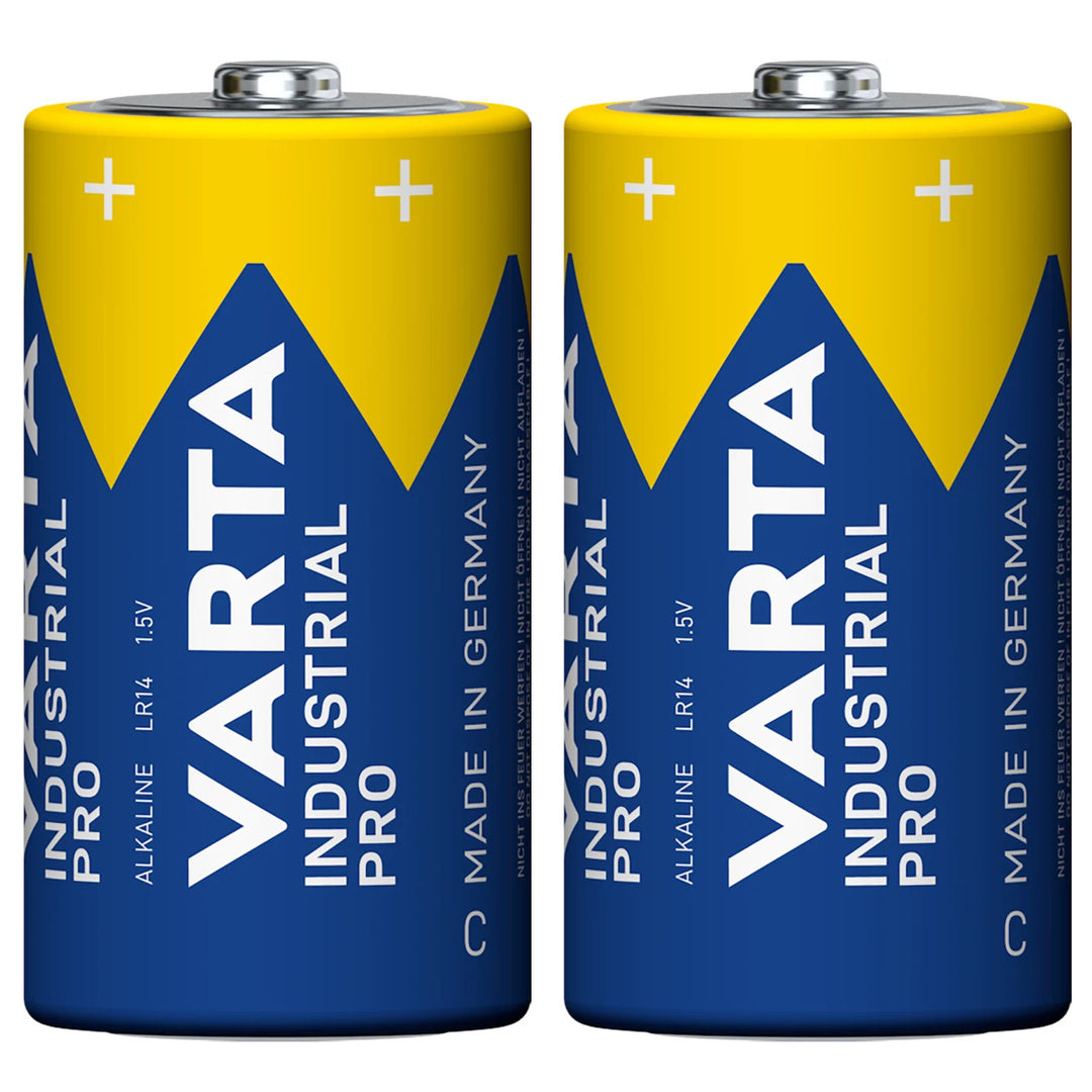 2 batterie R-14 LR14 C da 1,5 V alcaline Varta Industrial Pro