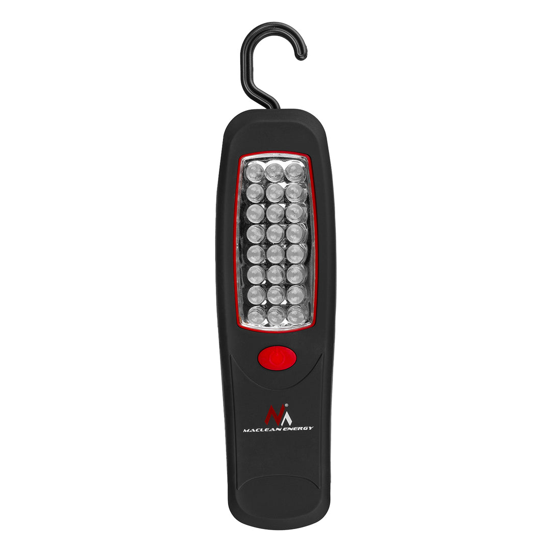 2 lampade da officina Maclean a 24 LED, con magnete e gancio, MCE03 + 6 batterie R-06 R06 AA LR06 da 1,5 V VARTA Longlife Power