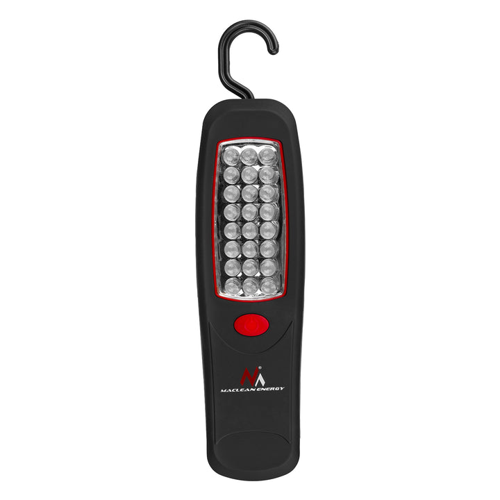 2 lampade da officina Maclean a 24 LED, con magnete e gancio, MCE03 + 6 batterie R-06 R06 AA LR06 da 1,5 V VARTA Longlife Power