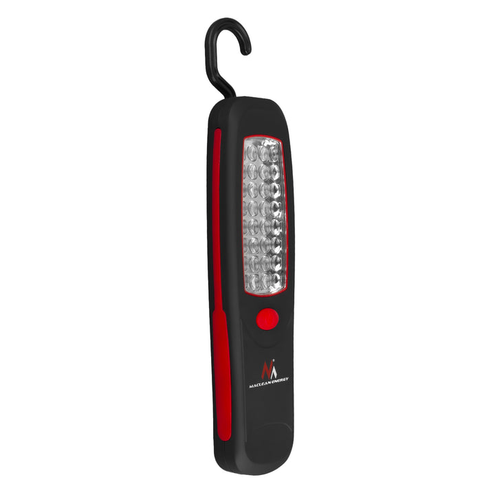 2 lampade da officina Maclean a 24 LED, con magnete e gancio, MCE03 + 6 batterie R-06 R06 AA LR06 da 1,5 V VARTA Longlife Power