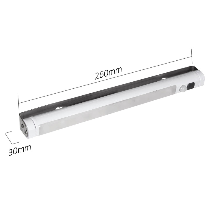 2 lampade da cucina a LED Maclean, da incasso sotto pensile, 9 SMD, a batterie, sensore PIR on/off, MCE166 + 6 batterie R-06 R06 AA LR06 1,5 V VARTA Longlife Power