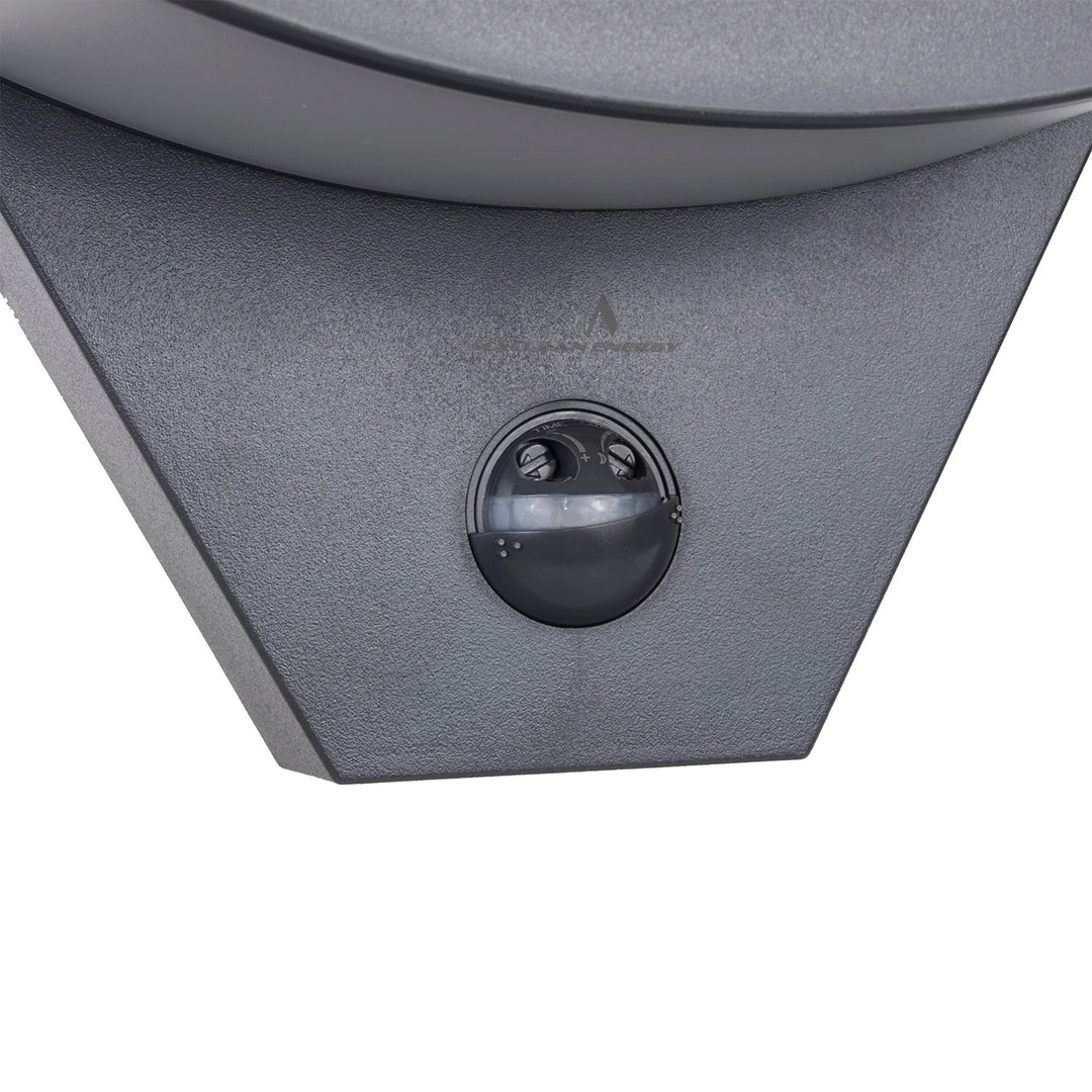 Lampada LED con sensore di movimento Maclean, sensore di movimento a infrarossi, colore grigio, 10 W, IP54, 800 lm, MCE290 GR, 4 pezzi