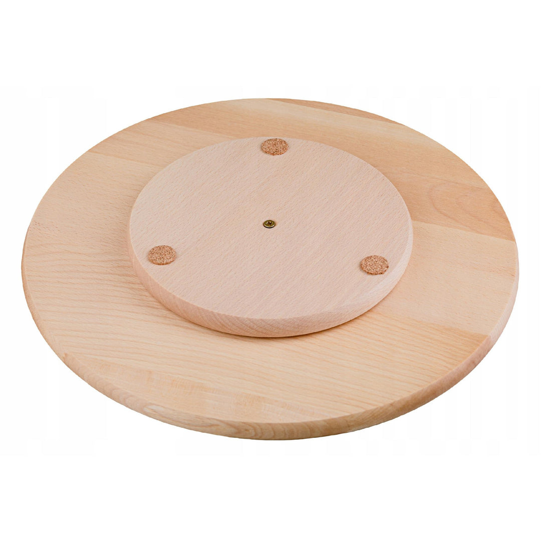 Vassoio girevole Practic, per servire stuzzichini e pizza, in legno di faggio, diametro 40 cm, 20090700