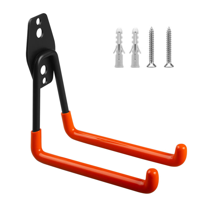 Gancio / appendioggetti da parete per garage Maclean, per pneumatici, attrezzi da giardino, scale, tubi flessibili, biciclette, carico massimo 50 kg, MC-443, 3 pezzi