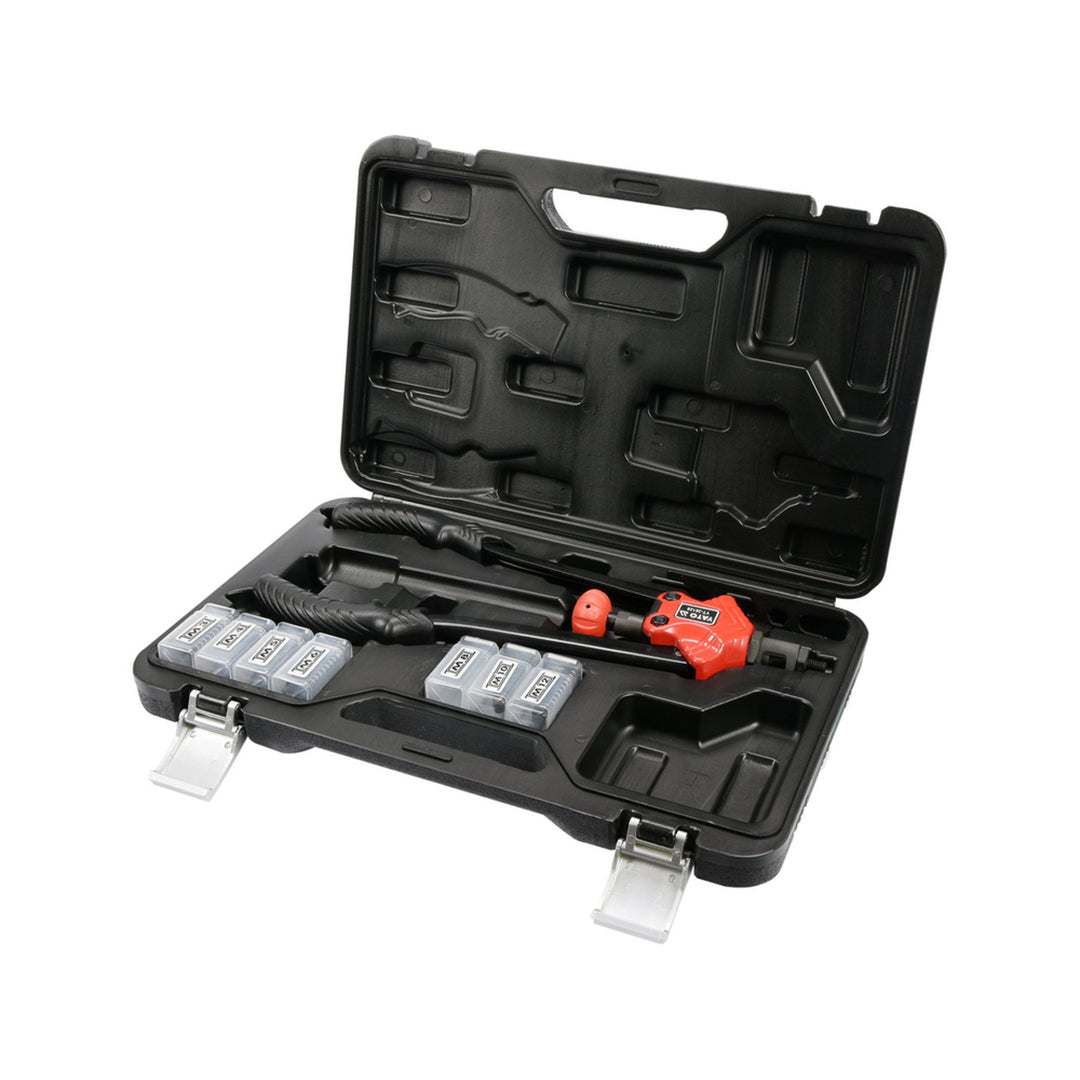 Rivettatrice manuale Yato, per dadi rivettati nelle misure M3-M12, impugnatura antiscivolo, teste realizzate in robusta acciaio CrMo, YT-36128