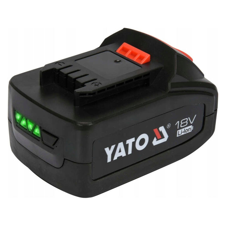 Lubrificatore a batteria Yato, con caricabatterie e batteria da 3 Ah inclusi, pressione 620 bar, illuminazione di lavoro a LED integrata, elevata potenza e portata di 284 g/min, YT-07020