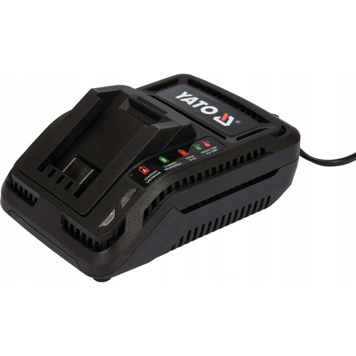Lubrificatore a batteria Yato, con caricabatterie e batteria da 3 Ah inclusi, pressione 620 bar, illuminazione di lavoro a LED integrata, elevata potenza e portata di 284 g/min, YT-07020