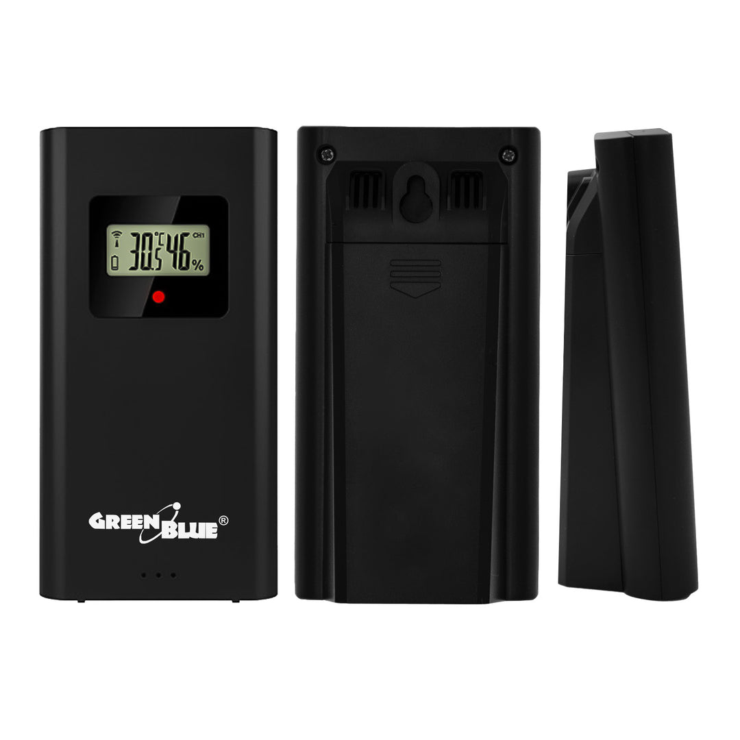 Stazione meteorologica wireless GreenBlue, temperatura e umidità IN/OUT, orologio/sveglia/data, °C / °F, portata fino a 60 m, GB443 B