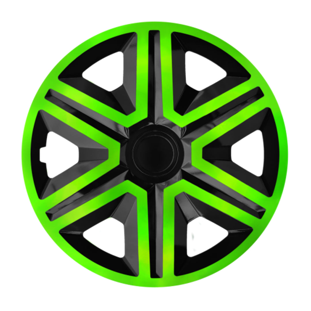 Copricerchio universale da 14'' NRM Action Doublecolor verde-nero, 1 pezzo