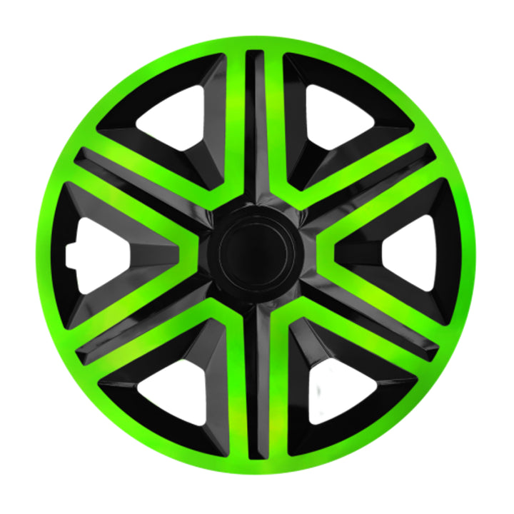 Copricerchio universale da 14'' NRM Action Doublecolor verde-nero, 1 pezzo