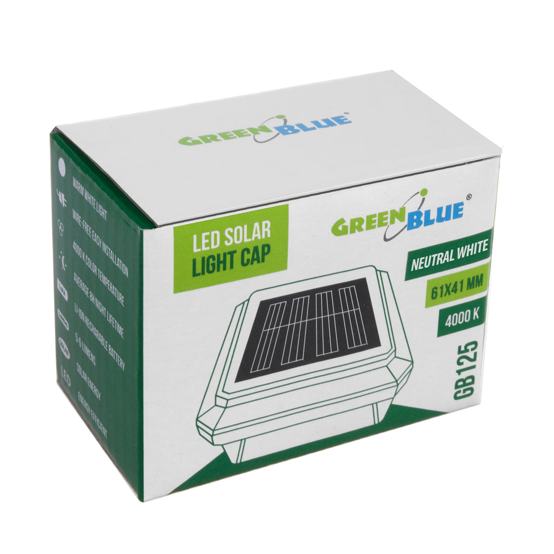 Lampada solare a LED da palo GreenBlue, 60x40 mm, tettuccio a busta, GB125, 2 pezzi