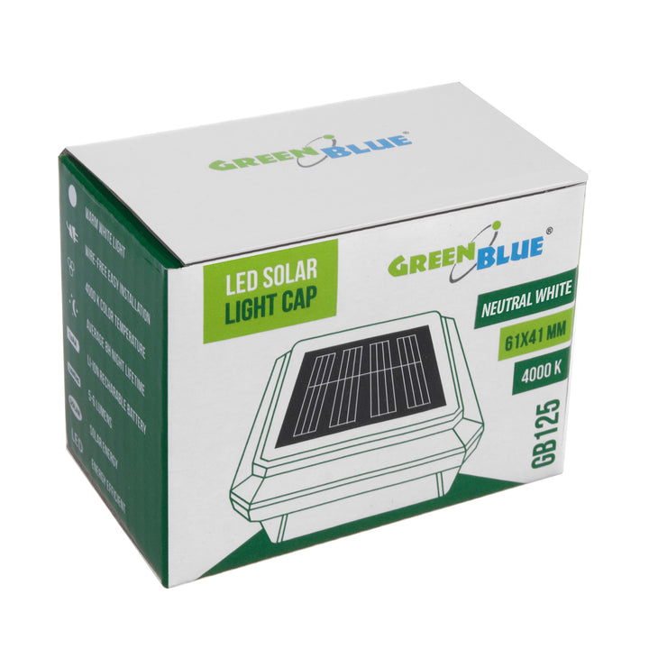 Lampada solare a LED da palo GreenBlue, 60x40 mm, tettuccio a busta, GB125, 2 pezzi