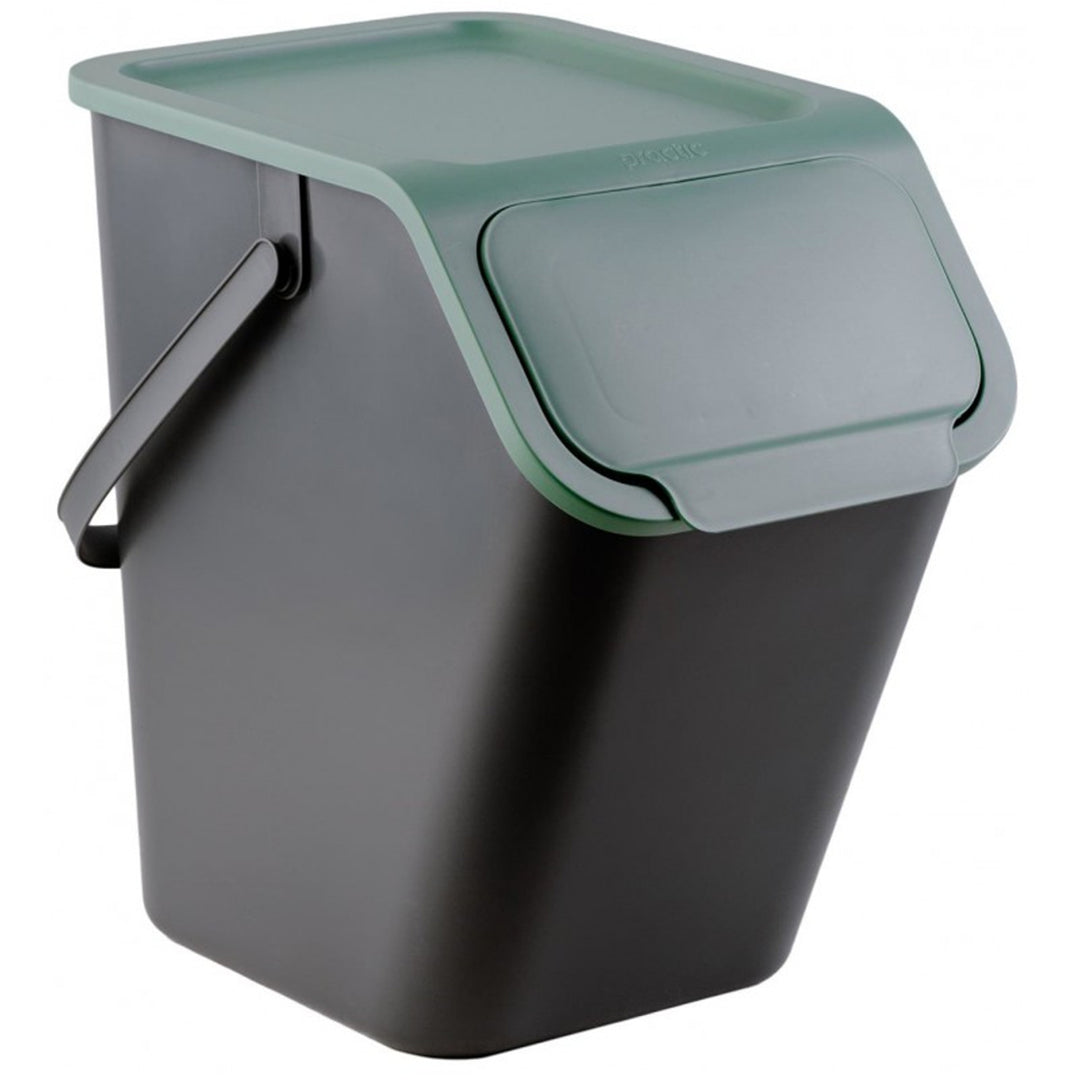 Set di 3 cestini per la raccolta differenziata da 25 l Practic Bini + 5 filtri al carbone