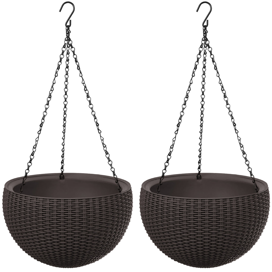 Vaso da appendere Keter Sphere Planter, colore marrone, 2 pezzi