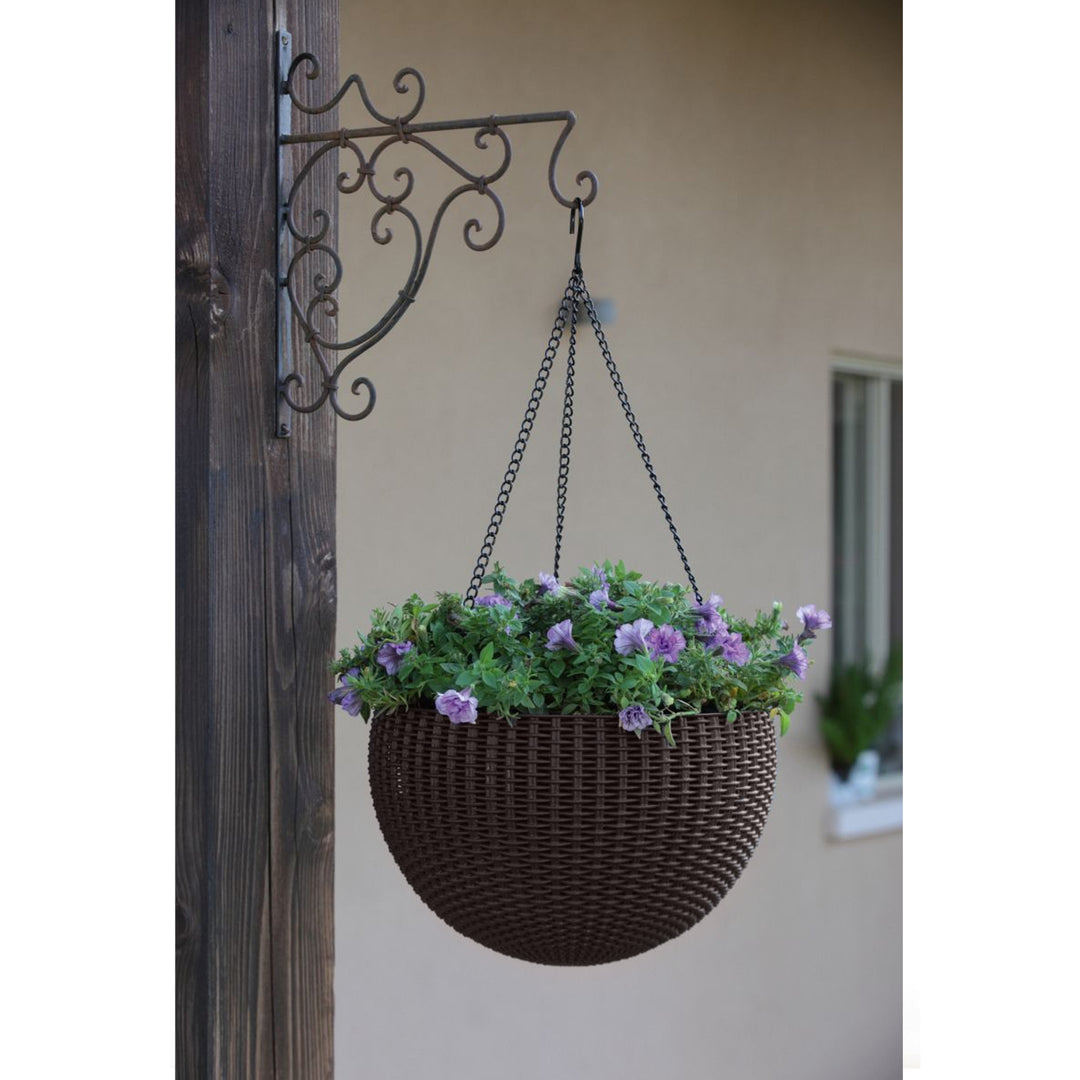 Vaso da appendere Keter Sphere Planter, colore marrone, 4 pezzi