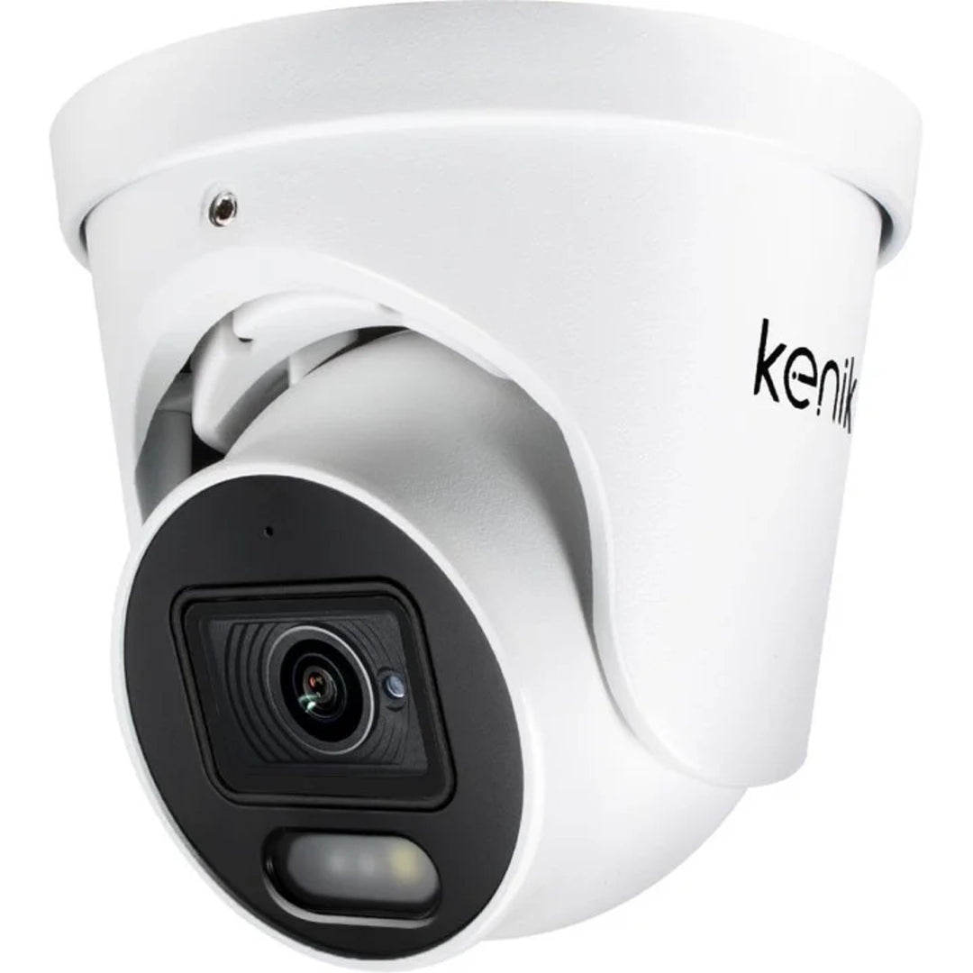 Telecamera IP Kenik, risoluzione 5 MP a 20 fps, analisi intelligente delle immagini, faretto Smart IR, microfono integrato, custodia a cupola, KG-530DPA-L-G