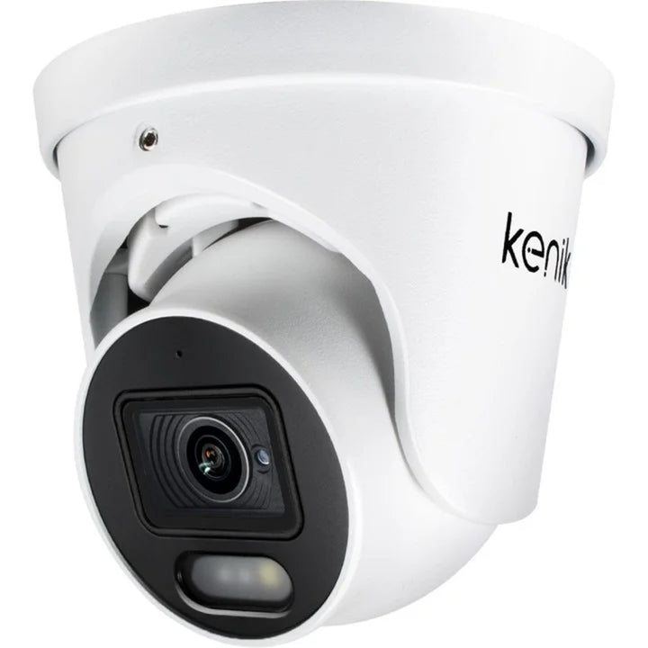 Telecamera IP Kenik, risoluzione 5 MP a 20 fps, analisi intelligente delle immagini, faretto Smart IR, microfono integrato, custodia a cupola, KG-530DPA-L-G
