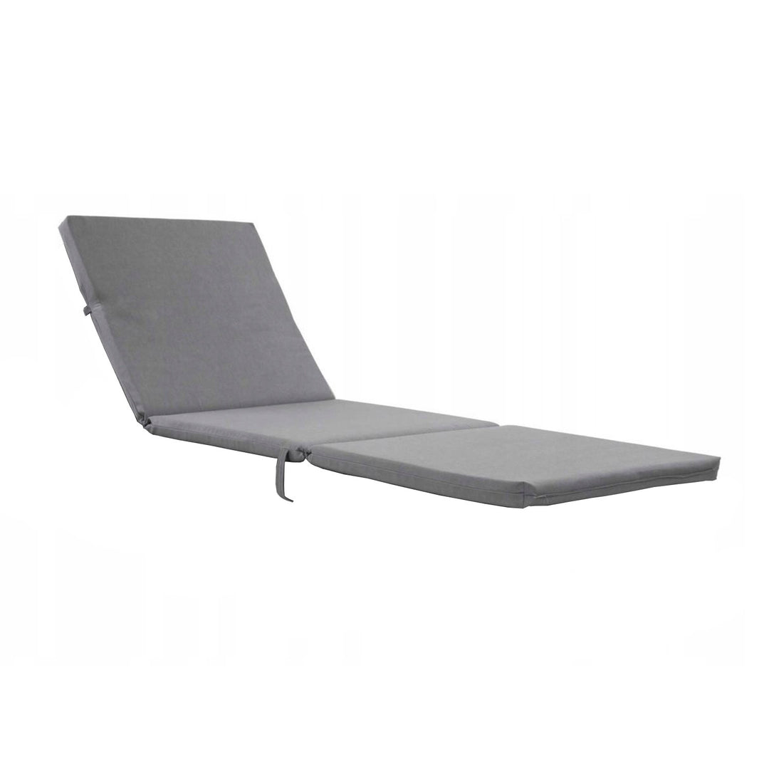 Cuscino per sdraio Daytona, colore grigio, tessuto S-550 Melange, dimensioni 192x64 cm, fissaggio con fascia elastica, impermeabile, Melange S-23
