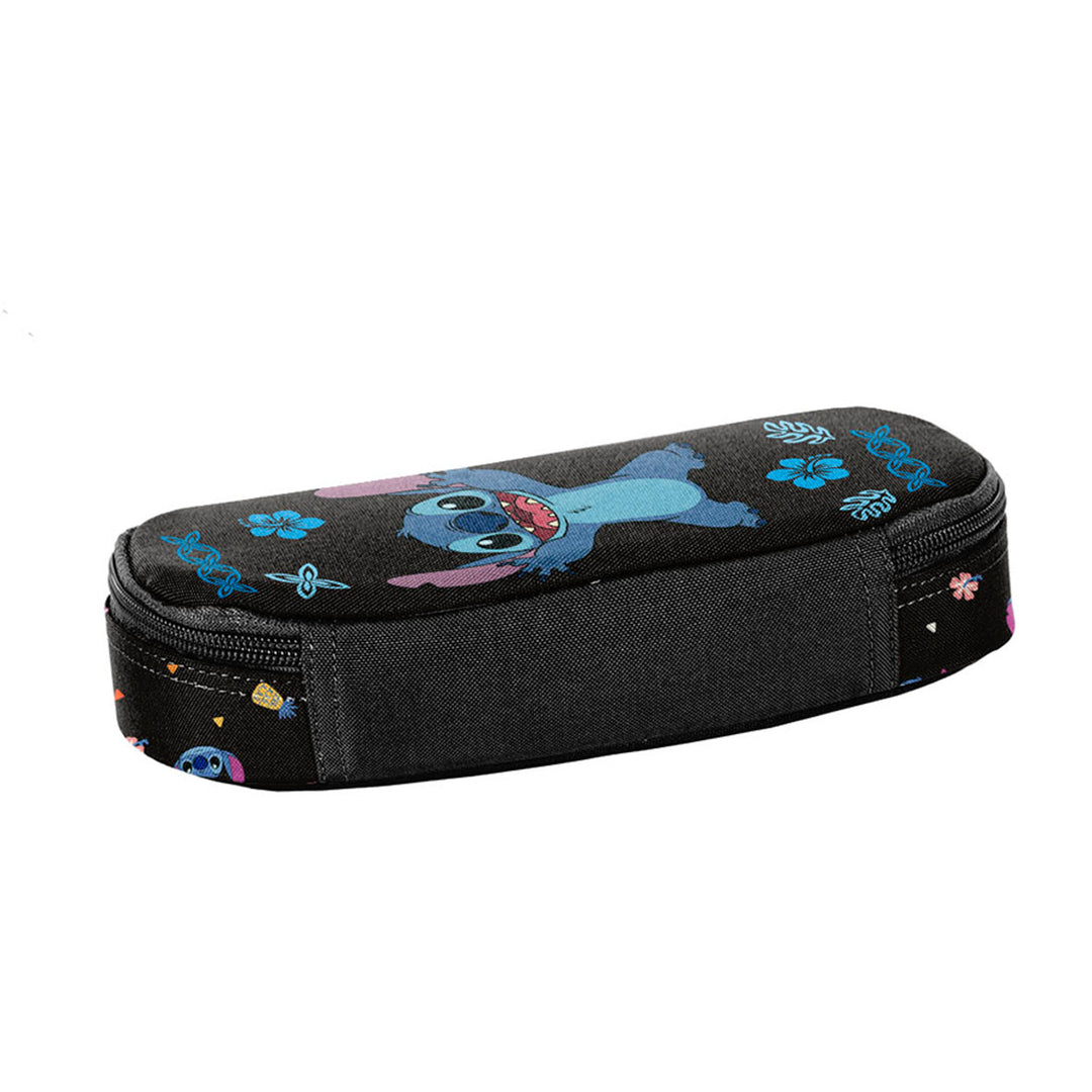 Set scolastico Stitch Paso, zaino con tre scomparti, tasca per laptop e fondo rinforzato, astuccio con elastici per gli strumenti di scrittura, sacca per scarpe da agganciare allo zaino, DS26MM