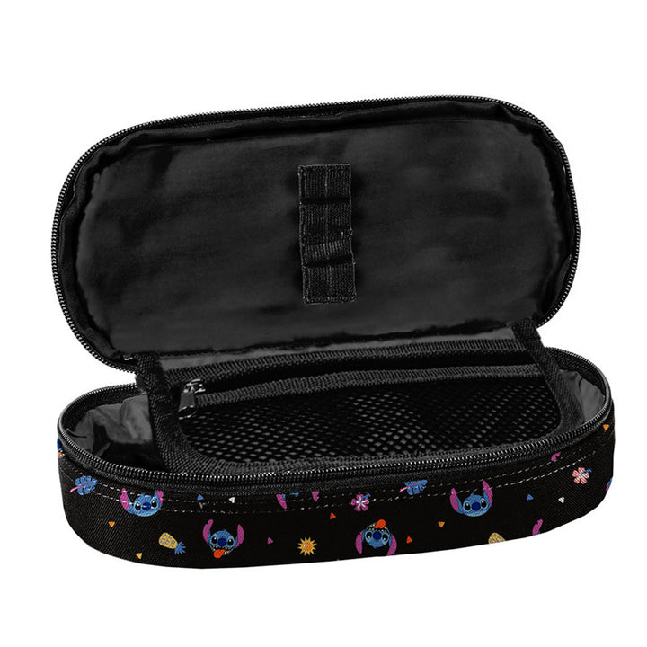Set scolastico Stitch Paso, zaino con tre scomparti, tasca per laptop e fondo rinforzato, astuccio con elastici per gli strumenti di scrittura, sacca per scarpe da agganciare allo zaino, DS26MM