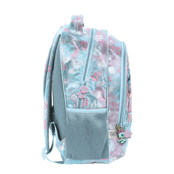 Set scolastico Stitch Paso, zaino a due scomparti con elementi riflettenti e schienale rinforzato, astuccio vuoto con tasche per gli strumenti, sacca porta scarpe da agganciare allo zaino, DS26WW
