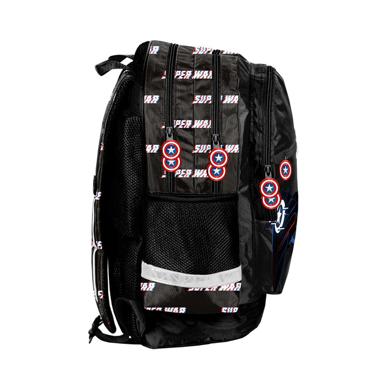 Set scolastico Captain America Paso, zaino a due scomparti con elementi riflettenti e schienale rinforzato, astuccio vuoto con tasche per gli strumenti, sacca porta scarpe indossabile sulla schiena, AV26KK