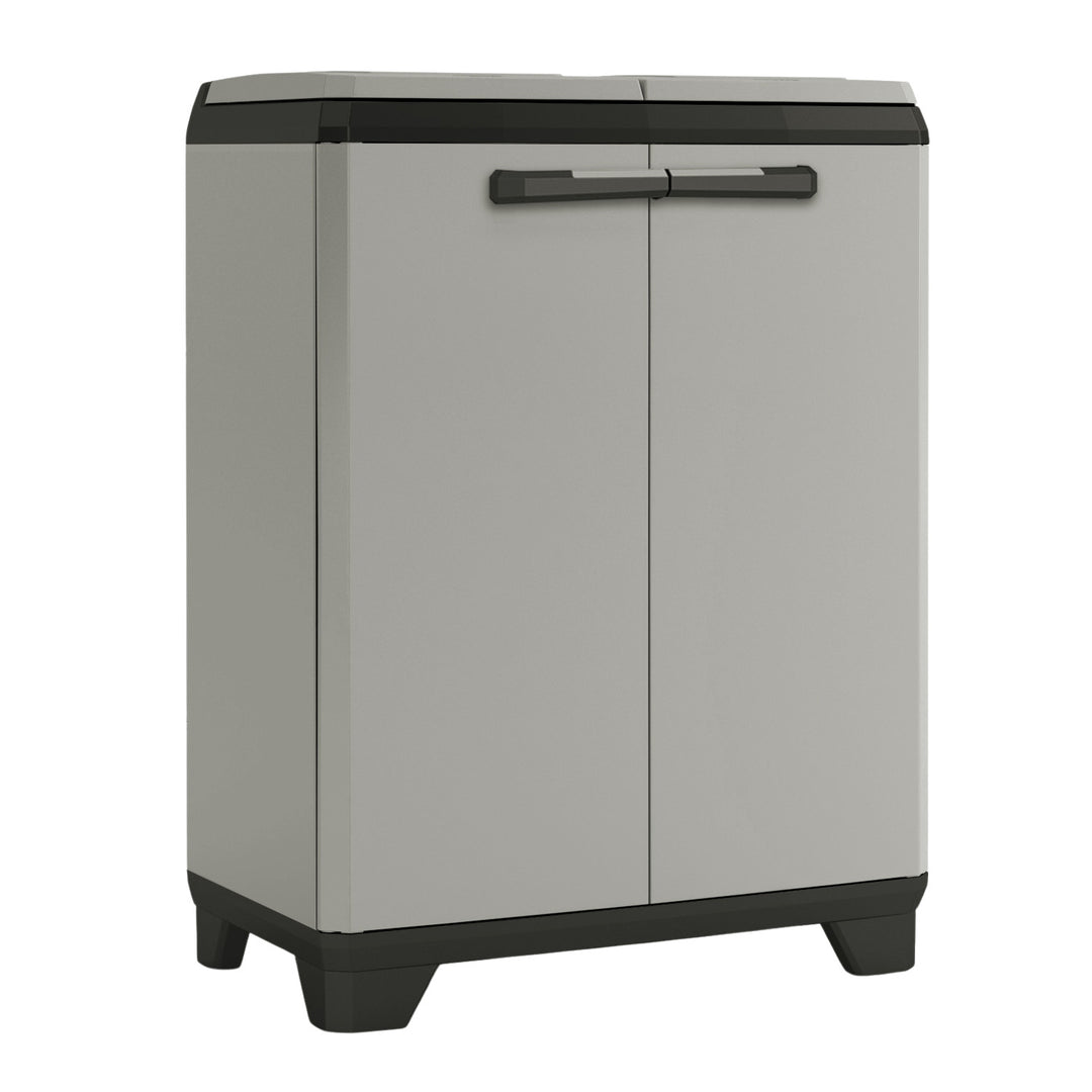 Mobile per la raccolta differenziata Keter Planet, capacità 2x110 L, colore grigio, 68x39x92 cm, 246640
