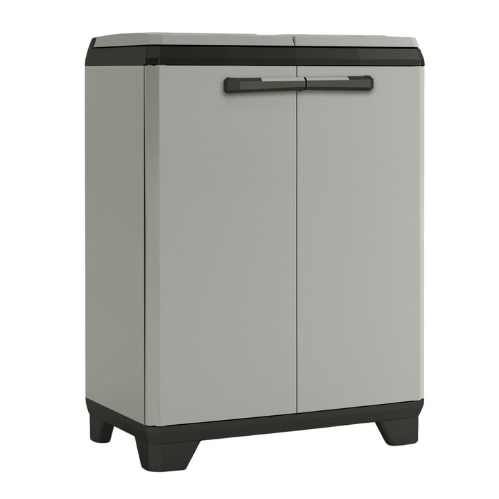 Mobile per la raccolta differenziata Keter Planet, capacità 2x110 L, colore grigio, 68x39x92 cm, 246640