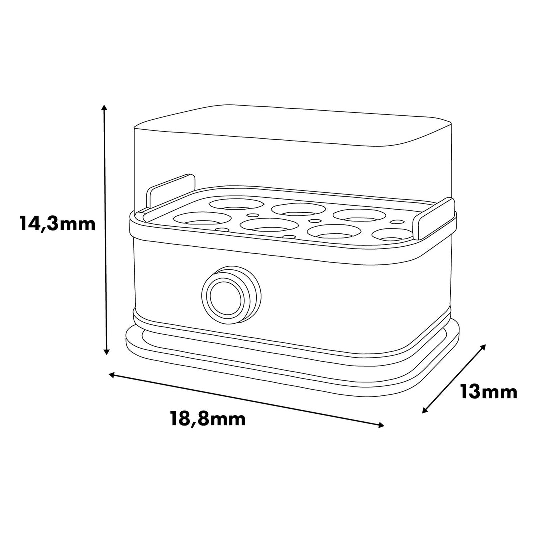 Cuociuova automatico GreenBlue, potenza 200 W, fino a 6 uova, misurino, 220-240 V~, 50/60 Hz, GB359