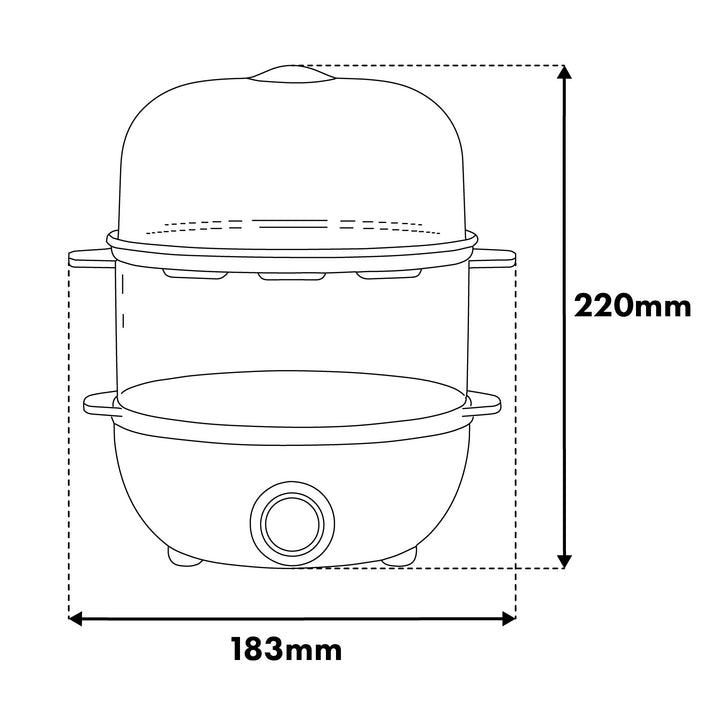 Cuocipartite a 2 livelli per 14 uova GreenBlue, potenza 350 W, fino a 14 uova, 220-240 V~, 50/60 Hz, GB358