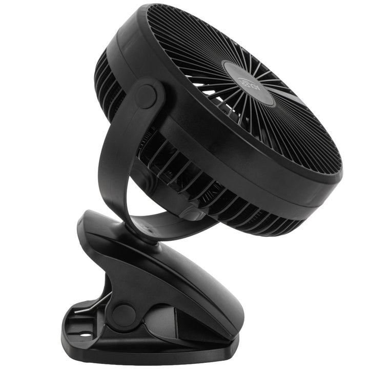 Ventilatore da scrivania con clip, a batteria, 15,5 cm, rotazione a 360°, USB-C, Adler