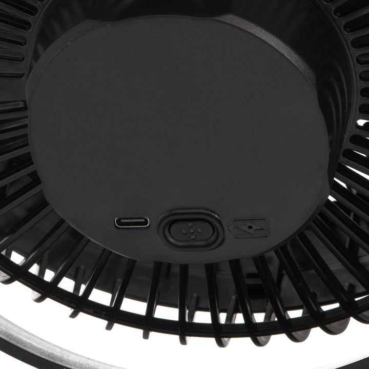 Ventilatore da scrivania con clip, a batteria, 15,5 cm, rotazione a 360°, USB-C, Adler