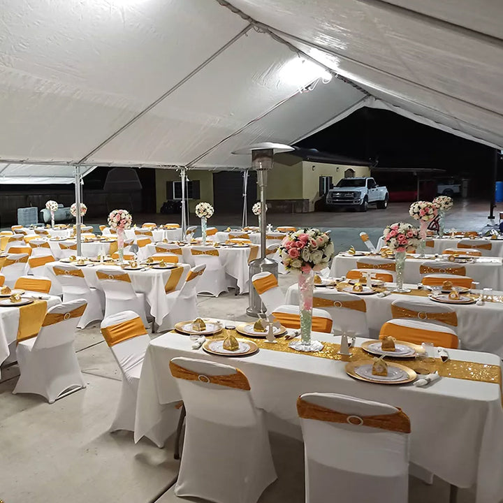 Fodera per sedia da catering bianca GreenBlue, 88x50x45 cm, spandex, GB374, 2 pezzi