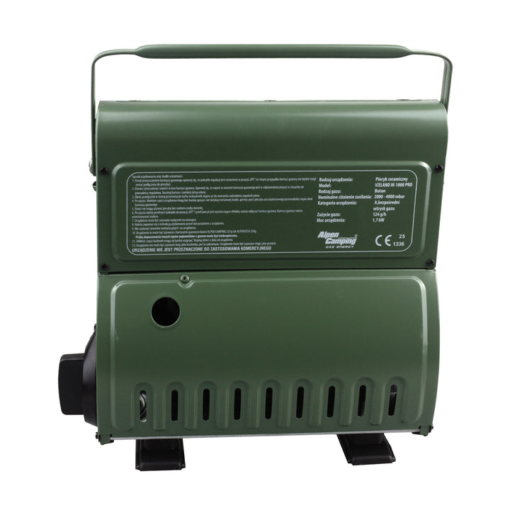 Fornello a gas portatile Alpen Camping, 2 in 1, consumo di gas 124 g/h, accensione piezoelettrica, ICELAND IK-1000 PRO+ 4 bombolette di gas da 227 g GreenBlue. Certificato: Pi 0875, conforme alla norma EN417